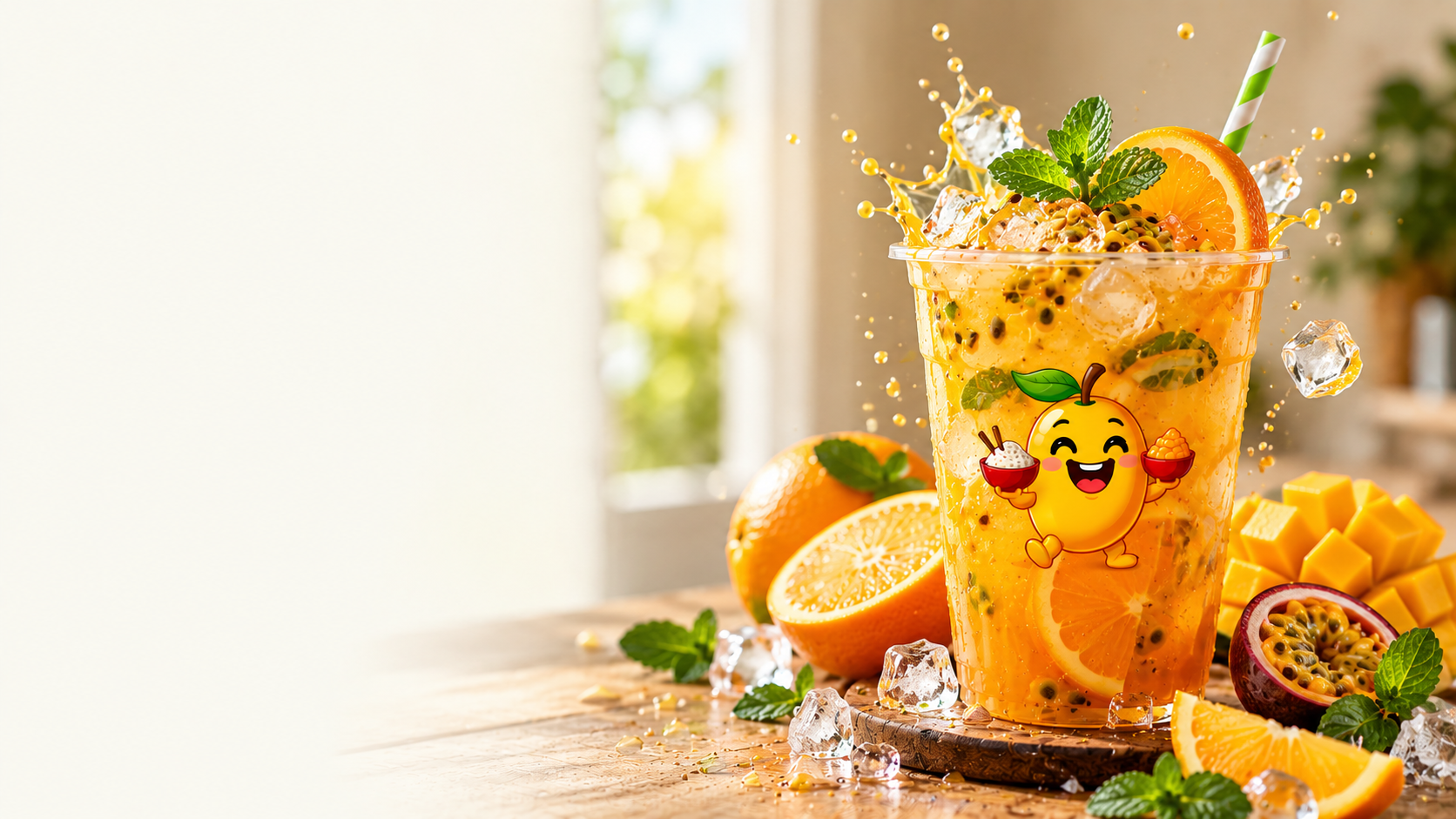 Fresh mango drink from Tango Mango